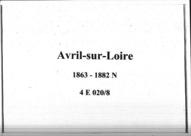 Avril-sur-Loire : actes d'état civil (naissances) : actes d'état civil.