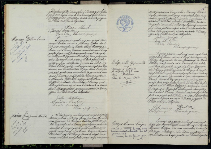 Donzy : actes d'état civil.