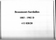 Beaumont-Sardolles : actes d'état civil (décès).