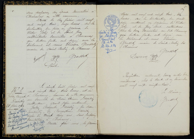 Saint-Aubin-des-Chaumes : actes d'état civil.