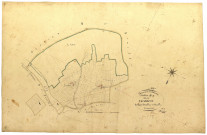 Colméry, cadastre ancien : plan parcellaire de la section B dite de Vaudoisy, feuille 1
