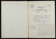 Fertrève : actes d'état civil.