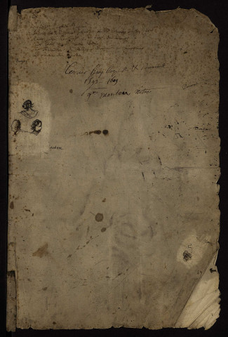 Tenures personnelles à Decize et ses environs : terrier pour Guy Coquille et Pommereul, établi par le notaire Maulais, avec table nominative.