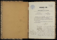 Ougny : actes d'état civil.