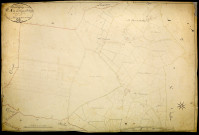 Montigny-sur-Canne, cadastre ancien : plan parcellaire de la section A dite des Coupes de Pouligny, feuille 1