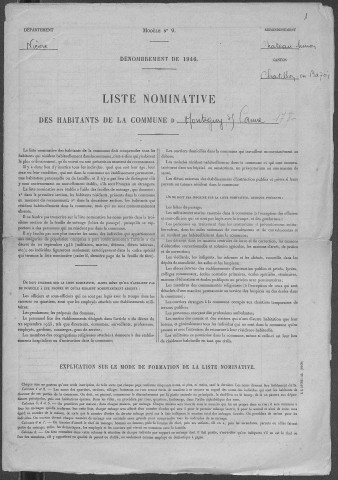 Montigny-sur-Canne : recensement de 1946