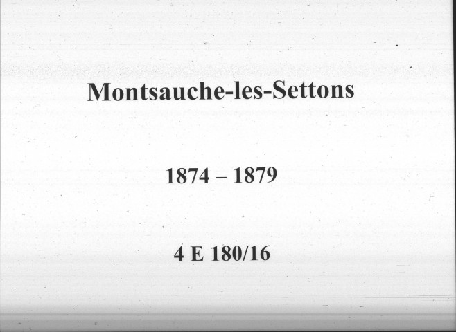 Montsauche-les-Settons : actes d'état civil.