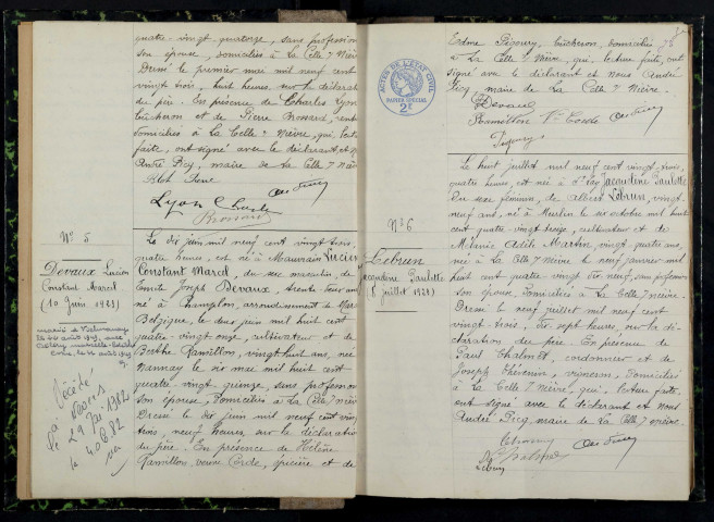 La Celle-sur-Nièvre : actes d'état civil.