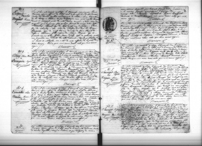 Vandenesse : actes d'état civil.