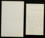 OLIVEIRA MARTINS (J. P. de), poète à Lisbonne (1845-1894) : 2 lettres.