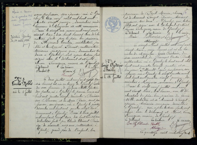 Garchy : actes d'état civil.