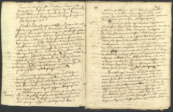 Montsauche-les-Settons : registres paroissiaux.