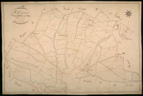 Saint-Amand-en-Puisaye, cadastre ancien : plan parcellaire de la section D dite de la Ville, feuille 1