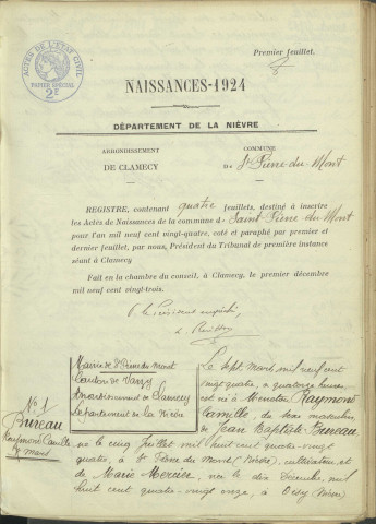 Saint-Pierre-du-Mont : actes d'état civil.