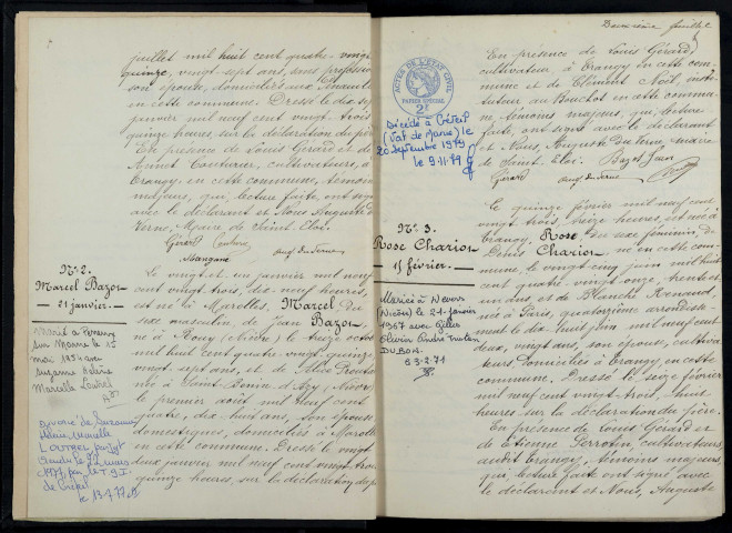 Saint-Éloi : actes d'état civil.