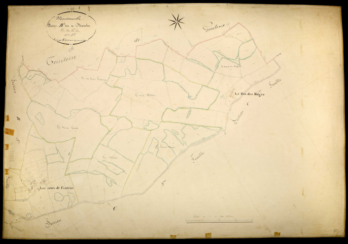 Montsauche-les-Settons, cadastre ancien : plan parcellaire de la section B dite de Natalou, feuille 6