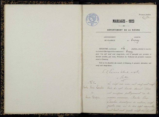 Empury : actes d'état civil.