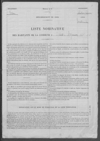Saint-Agnan : recensement de 1946