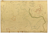 Dun-les-Places, cadastre ancien : plan parcellaire de la section C dite de Bonaré, feuille 1