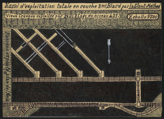 Essai d'exploitation totale en couche 3e blard, méthode Slant.