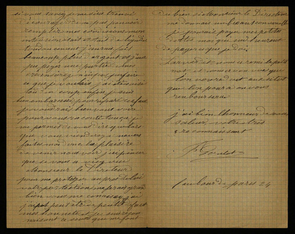 GOULOT (F.), à Nevers : 1 lettre.