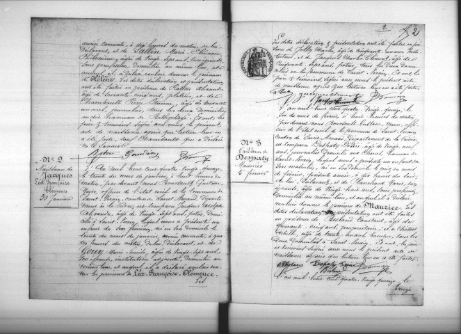 Saint-Vérain : actes d'état civil.