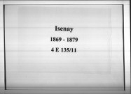 Isenay : actes d'état civil.