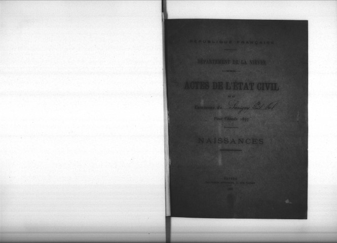 Savigny-Poil-Fol : actes d'état civil.