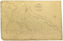 Dun-les-Places, cadastre ancien : plan parcellaire de la section D dite de Bornoux, feuille 2