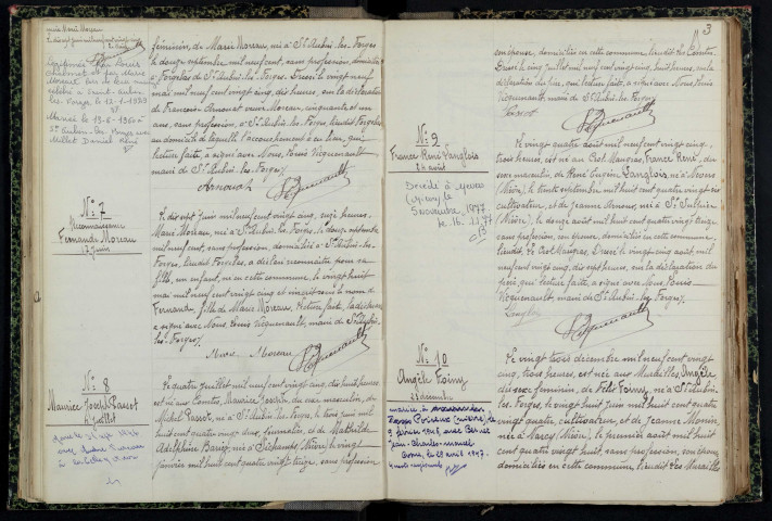 Saint-Aubin-les-Forges : actes d'état civil.