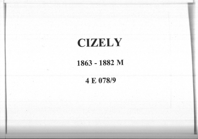 Cizely : actes d'état civil.