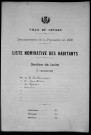Nevers, Section de Loire, 5e sous-section : recensement de 1906
