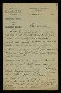 DORENT (Louise), enfant assistée de la Seine, placée à Beaumont-la-Ferrière, à Auxerre et à Paris : 45 lettres.