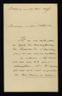 COURET (Alphonse), magistrat et folkloriste à Orléans (1841-1916) : 1 lettre.