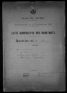 Nevers, Quartier de la Barre, 1re section : recensement de 1931
