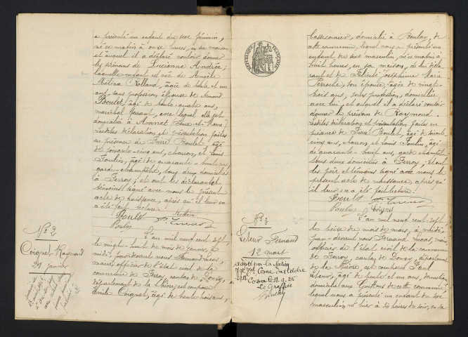 Perroy : actes d'état civil.