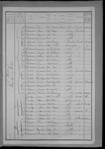 Nevers, Quartier de Nièvre, 8e section : recensement de 1911