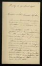 TRAMECON (Pierre), instituteur à Imphy (Nièvre) (décédé en 1909) : 4 lettres.
