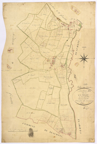 La Celle-sur-Nièvre, cadastre ancien : plan parcellaire de la section D dite de la Celle, feuille 2