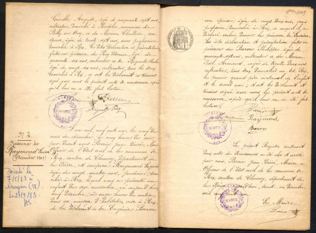 Rix : actes d'état civil.