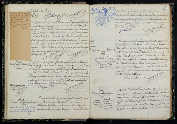 Saint-Aubin-les-Forges : actes d'état civil.