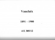 Vauclaix : actes d'état civil.