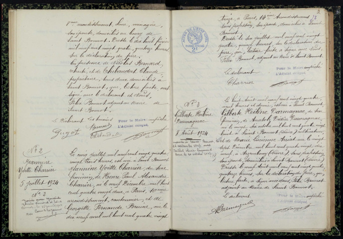 Saint-Bonnot : actes d'état civil.