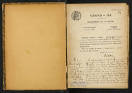 Saint-Péreuse : actes d'état civil.