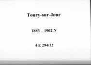 Toury-sur-Jour : actes d'état civil (naissances).