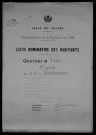 Nevers, Quartier de Loire, 12e section : recensement de 1926