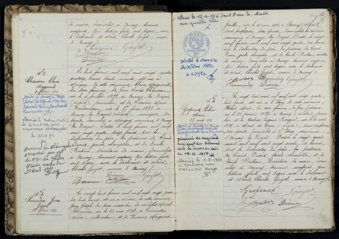 Aunay-en-Bazois : actes d'état civil.