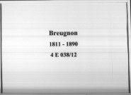 Breugnon : actes d'état civil.
