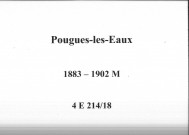 Pougues-les-Eaux : actes d'état civil (mariages).