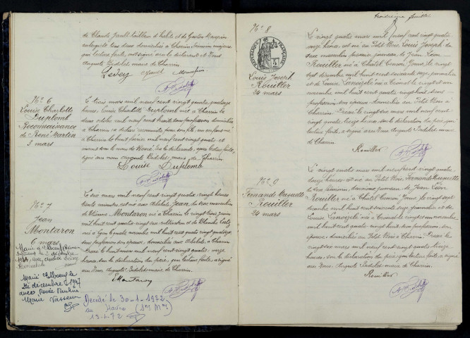 Charrin : actes d'état civil.